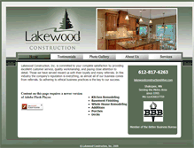 Tablet Screenshot of lakewoodconstructioninc.com